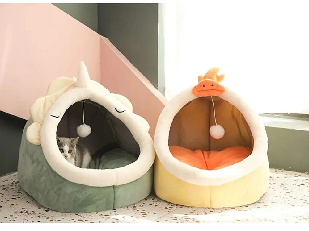 Lit Grotte "Cartoon" pour Chat et Petit Chien