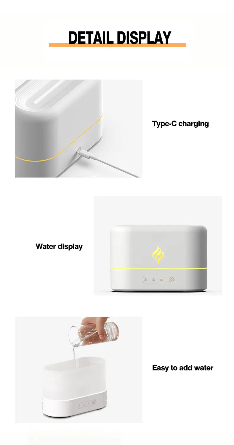 Humidificateur d’Air à Effet Flamme Réaliste
