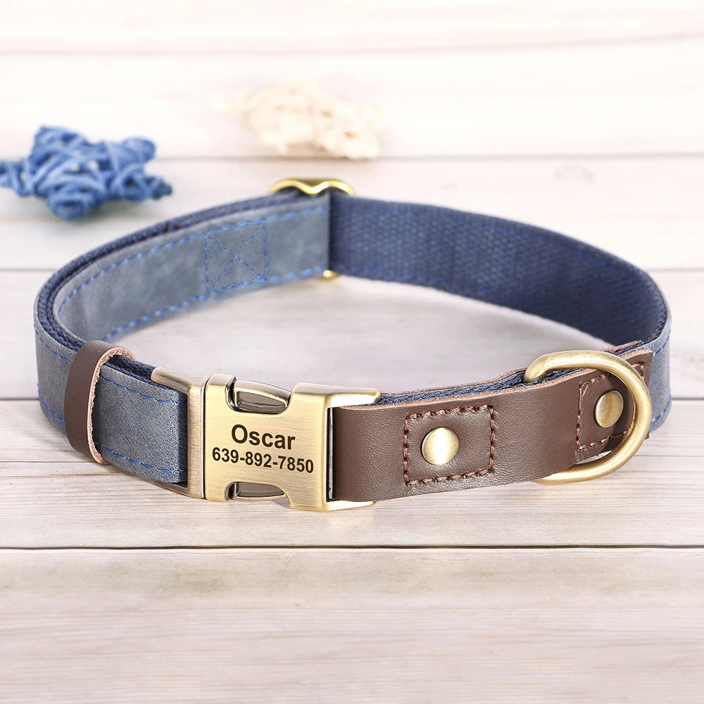 Collier pour Chien Personnalisé en Cuir PU