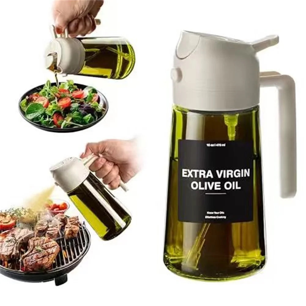 Distributeur et Pulvérisateur d'Huile d'Olive 2-en-1 (470ml)