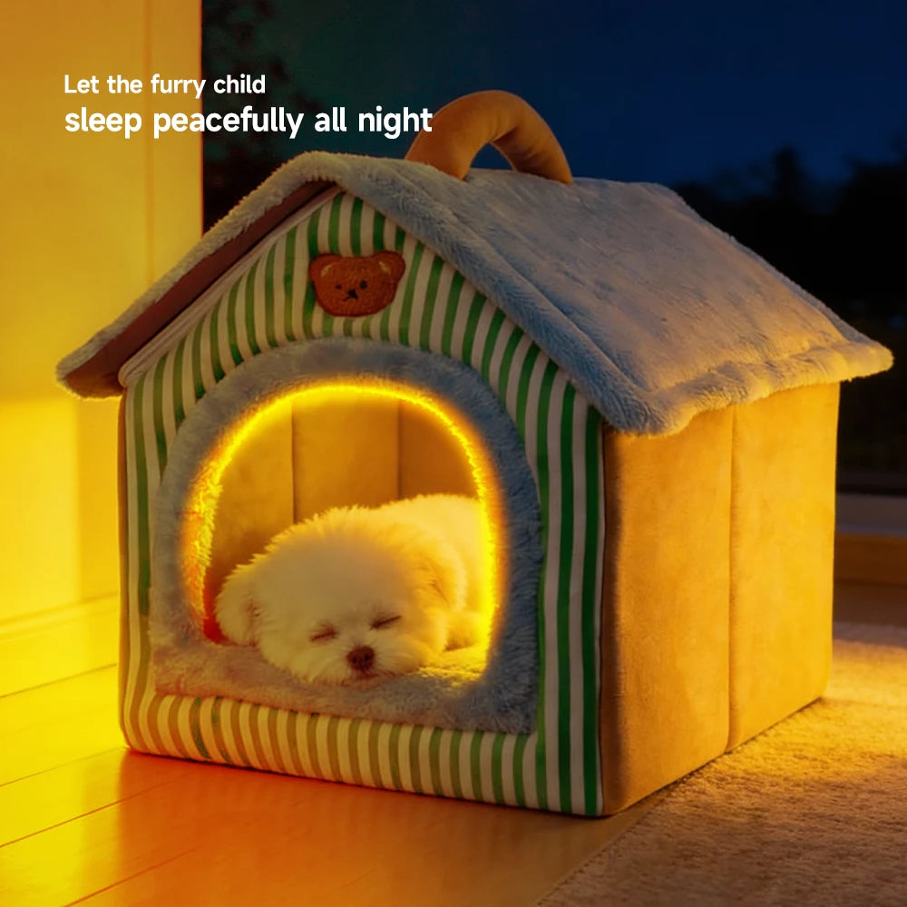 Maison Pliable 2-en-1 pour Animaux