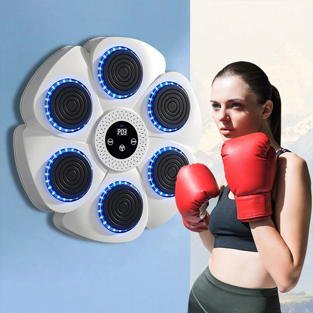 Machine de Boxe Murale Musicale avec Lumières RVB