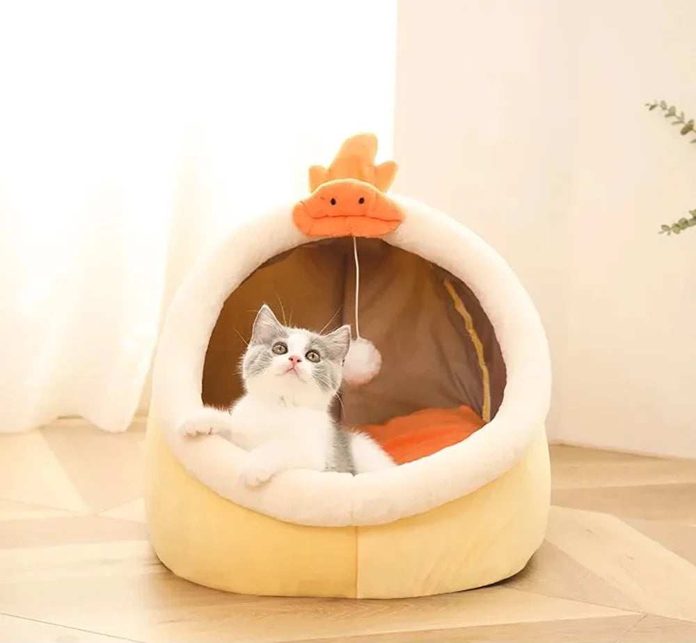 Tente Grotte Auto-Chauffante pour Chat et Petit Chien