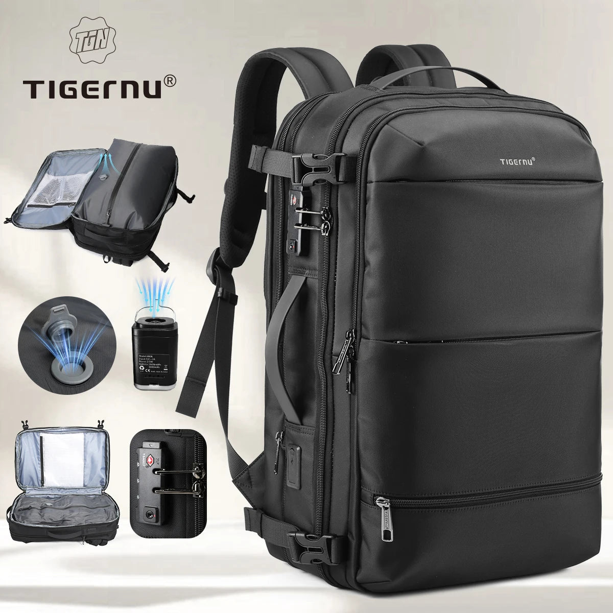 Sac à Dos Tigernu Extensible 17 Pouces