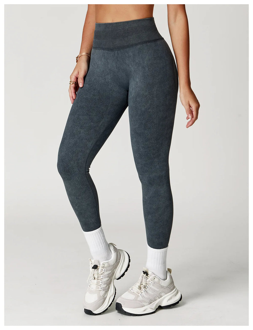 Legging Yoga Sans Couture Côtelé