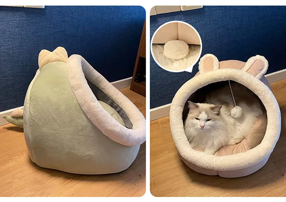 Tente Grotte Auto-Chauffante pour Chat et Petit Chien