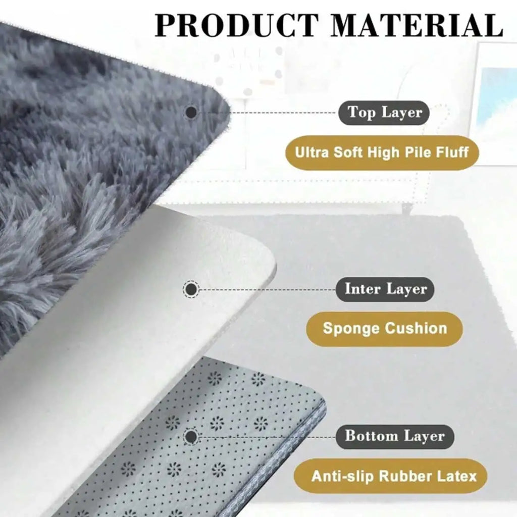 Tapis en Peluche Ultra-Doux et Moelleux