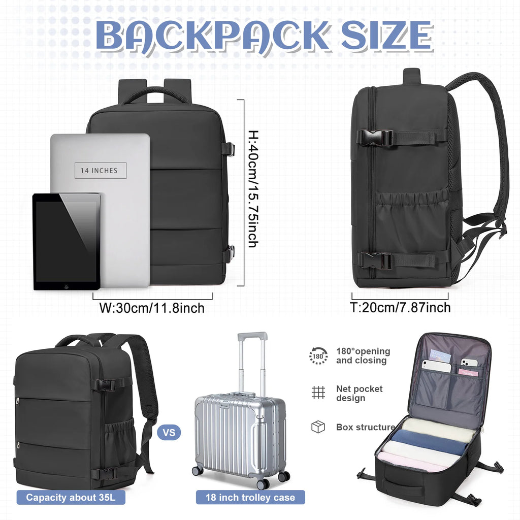 Sac à Dos Ryanair 40x30x20 avec Compression Sous Vide