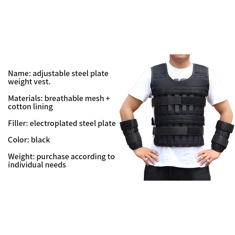 Gilet Lesté de Musculation Réglable 15kg / 35kg