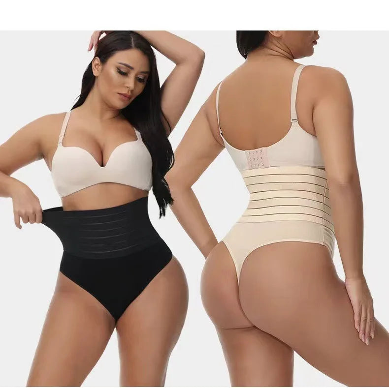 Lot de 2 Culottes Gainantes Taille Haute pour Femme